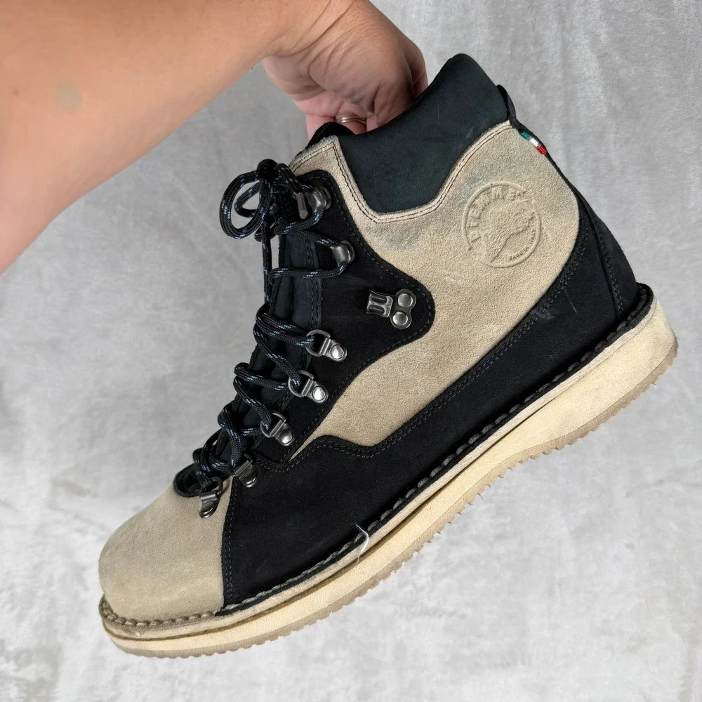 Vans x Diemme Buffalo Boot Made in Italy Suede Vibram Sole Black Tan Mens 46